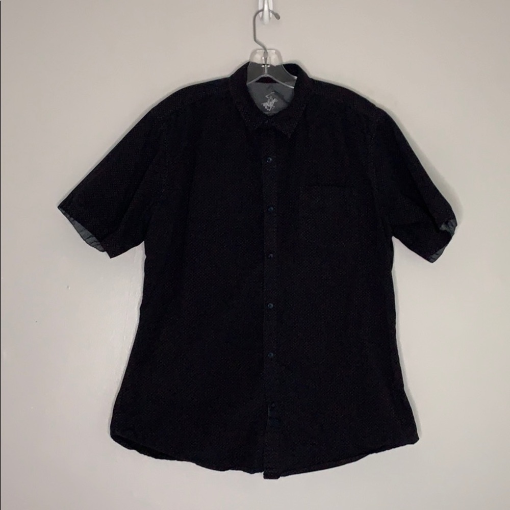 Beverly Hills Polo Club Casual Button Down shirt Large micro polka dot print